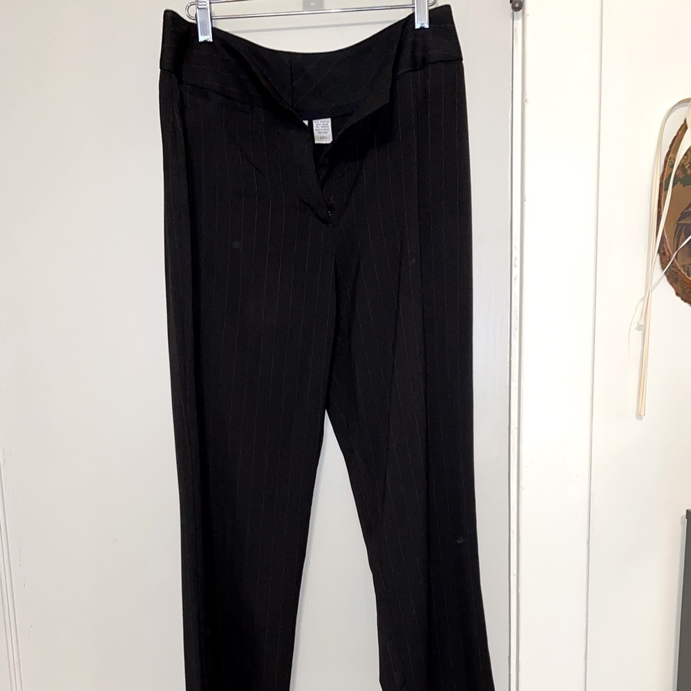 Chico’s pinstripe suit pants